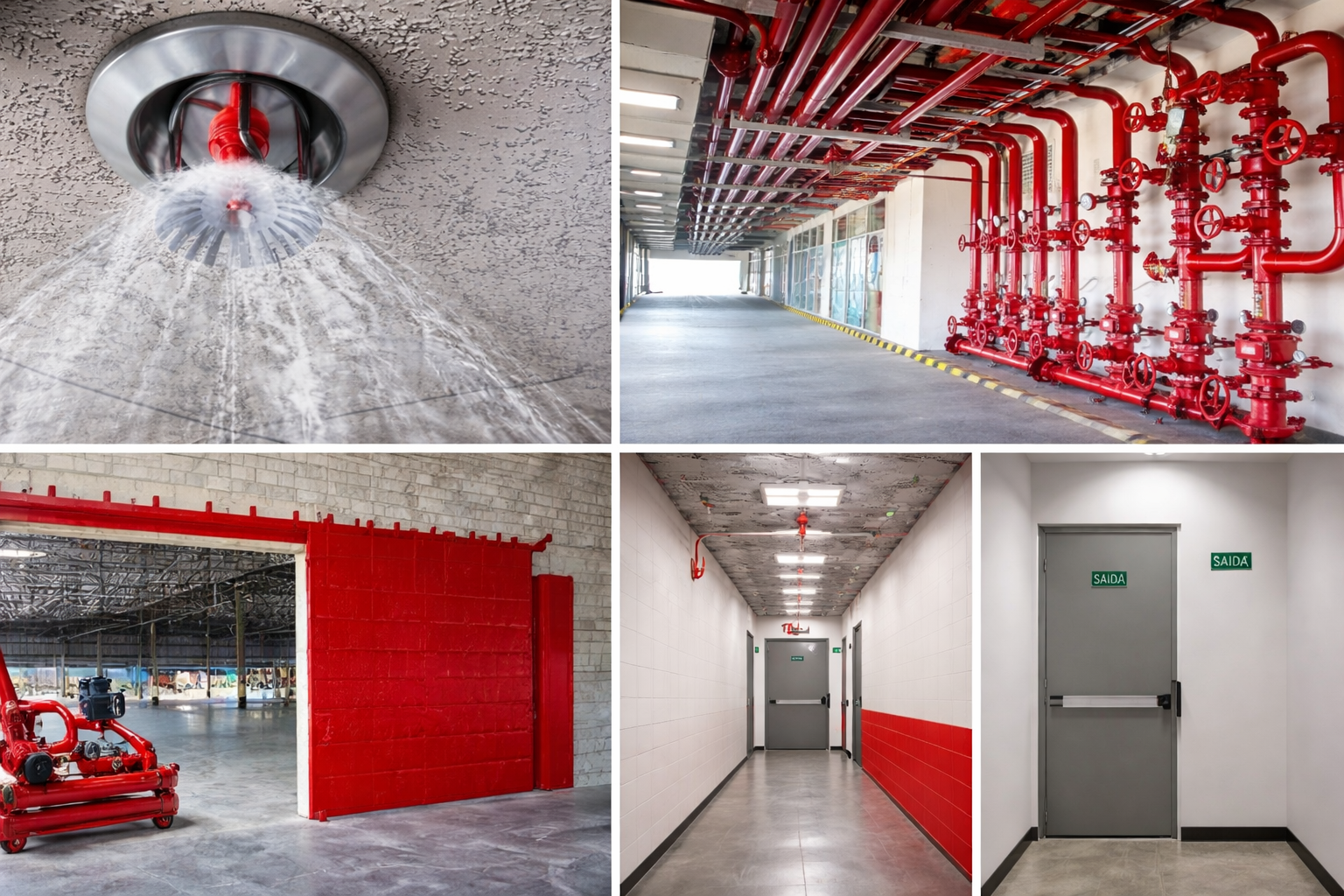 Sprinklers ou portas corta fogo