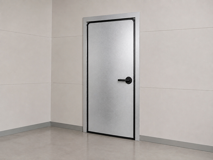 porta metalica acustica scala sci